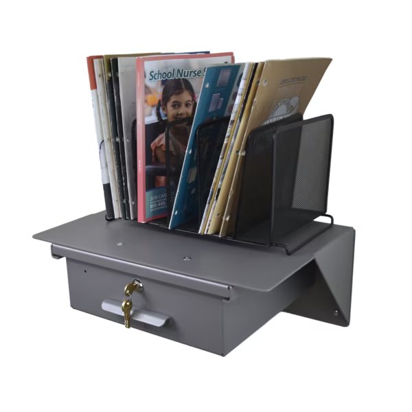 Aluminum Wall/Under Counter Mounted Work Surface with Small Lockable D, Omnimed, Mfr#: 183030_183025